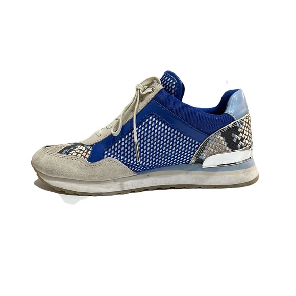 Michael Kors Maddy Trainer LG Net Mesh Electric Blue Size 8 - Picture 4 of 9